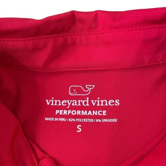 Vineyard Vines Performance Polo Golf Shirt Men’s Size Small Red White Blue Color - Picture 2 of 5
